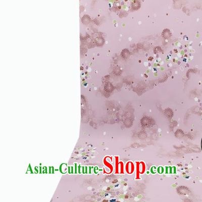 Japan Dress Brocade Japanese Kimono Lilac Silk Fabric Asian Traditional Cloth Drapery