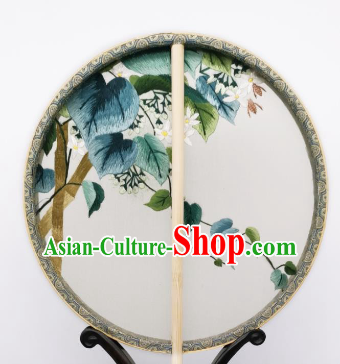 China Traditional Song Dynasty Palace Fan Classical Dance Silk Fan Embroidered Circular Fan China Traditional Song Dynasty Palace Fan Classical Dance Silk Fan Embroidered Circular Fan