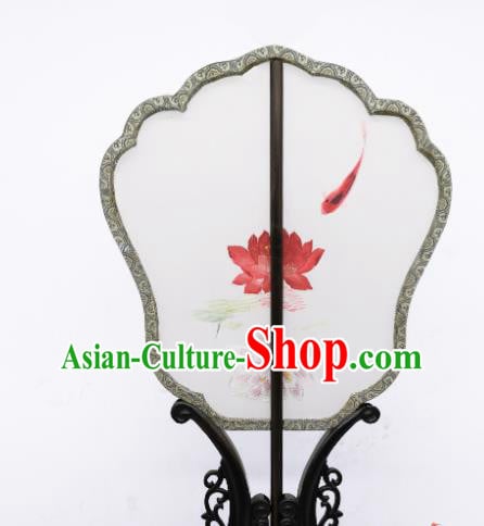 China Suzhou Embroidered Lotus Fan Traditional Song Dynasty Palace Fan Classical Dance Silk Fan China Suzhou Embroidered Lotus Fan Traditional Song Dynasty Palace Fan Classical Dance Silk Fan