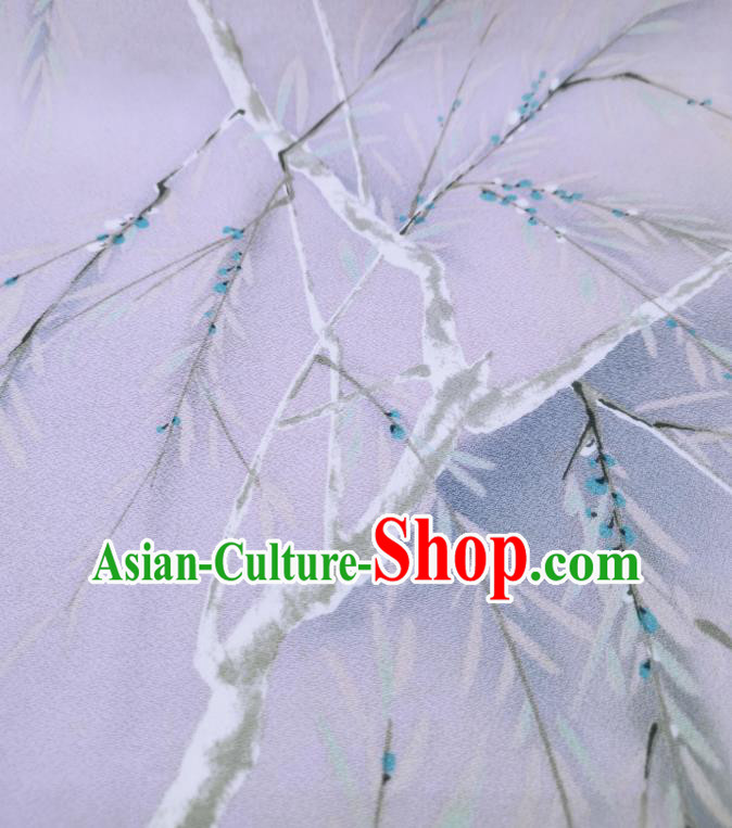 Asian Japanese Kimono Cloth Drapery Japan Classical Lilac Brocade Traditional Silk Fabric Asian Japanese Kimono Cloth Drapery Japan Classical Lilac Brocade Traditional Silk Fabric