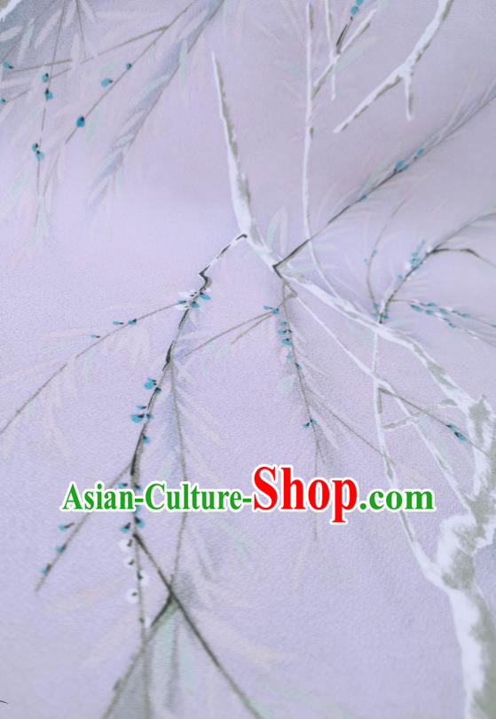 Asian Japanese Kimono Cloth Drapery Japan Classical Lilac Brocade Traditional Silk Fabric Asian Japanese Kimono Cloth Drapery Japan Classical Lilac Brocade Traditional Silk Fabric
