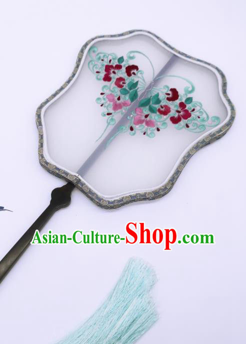 China Traditional Hanfu Fans Suzhou Embroidery Palace Fan Handmade Silk Fan China Traditional Hanfu Fans Suzhou Embroidery Palace Fan Handmade Silk Fan
