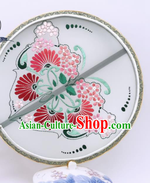 China Handmade Silk Circular Fan Traditional Hanfu Fans Suzhou Embroidery Palace Fan China Handmade Silk Circular Fan Traditional Hanfu Fans Suzhou Embroidery Palace Fan