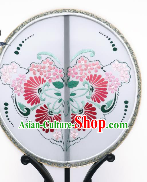 China Handmade Silk Circular Fan Traditional Hanfu Fans Suzhou Embroidery Palace Fan China Handmade Silk Circular Fan Traditional Hanfu Fans Suzhou Embroidery Palace Fan