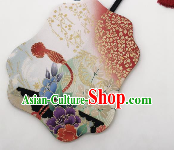 China Hand Painting Peony Palace Fan Traditional Cultural Dance Silk Fan Classical Hanfu Fans China Hand Painting Peony Palace Fan Traditional Cultural Dance Silk Fan Classical Hanfu Fans