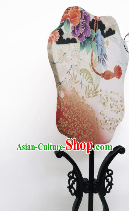 China Hand Painting Peony Palace Fan Traditional Cultural Dance Silk Fan Classical Hanfu Fans China Hand Painting Peony Palace Fan Traditional Cultural Dance Silk Fan Classical Hanfu Fans
