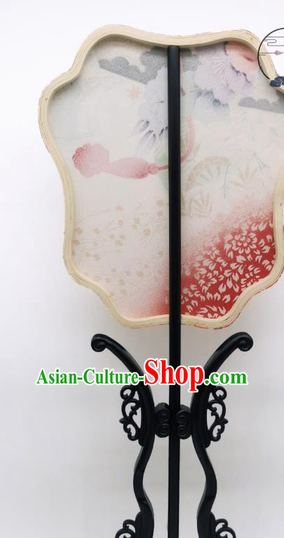 China Hand Painting Peony Palace Fan Traditional Cultural Dance Silk Fan Classical Hanfu Fans China Hand Painting Peony Palace Fan Traditional Cultural Dance Silk Fan Classical Hanfu Fans