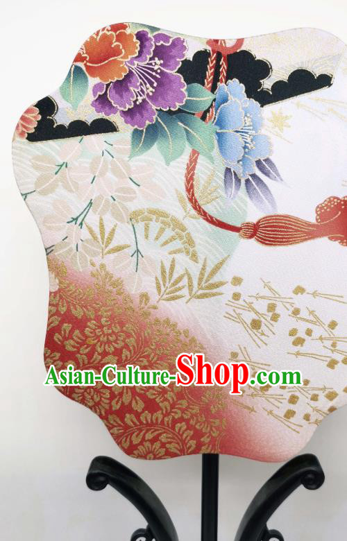 China Hand Painting Peony Palace Fan Traditional Cultural Dance Silk Fan Classical Hanfu Fans China Hand Painting Peony Palace Fan Traditional Cultural Dance Silk Fan Classical Hanfu Fans