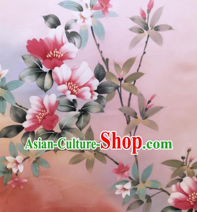 Asian Japanese Kimono Tapestry Traditional Hand Painting Flowers Silk Fabric Japan Brocade Material Asian Japanese Kimono Tapestry Traditional Hand Painting Flowers Silk Fabric Japan Brocade Material