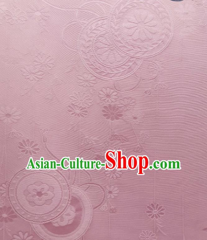Asian Japan Classical Wheel Pattern Silk Fabric Traditional Japanese Iromuji Kimono Pink Brocade Tapestry Asian Japan Classical Wheel Pattern Silk Fabric Traditional Japanese Iromuji Kimono Pink Brocade Tapestry