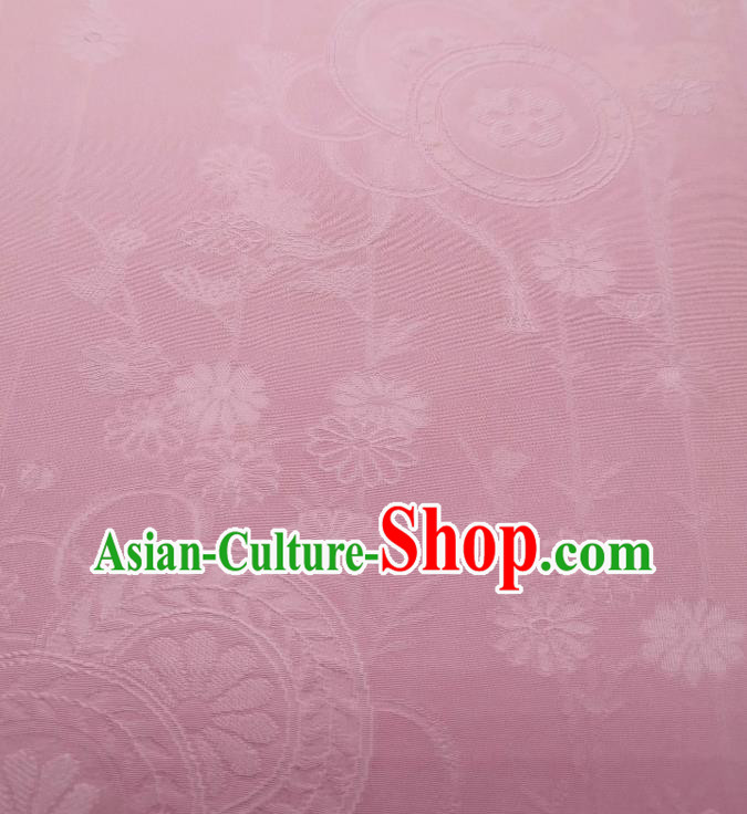 Asian Japan Classical Wheel Pattern Silk Fabric Traditional Japanese Iromuji Kimono Pink Brocade Tapestry Asian Japan Classical Wheel Pattern Silk Fabric Traditional Japanese Iromuji Kimono Pink Brocade Tapestry