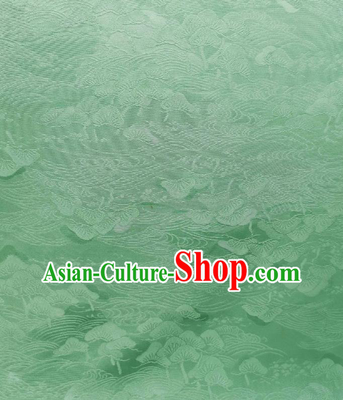 Asian Japan Traditional Iromuji Kimono Brocade Material Japanese Jacquard Green Fabric Asian Japan Traditional Iromuji Kimono Brocade Material Japanese Jacquard Green Fabric