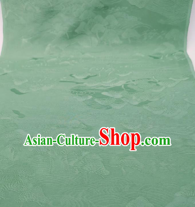 Asian Japan Traditional Iromuji Kimono Brocade Material Japanese Jacquard Green Fabric Asian Japan Traditional Iromuji Kimono Brocade Material Japanese Jacquard Green Fabric