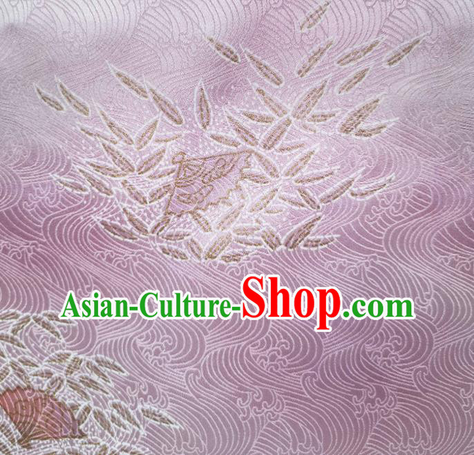 Asian Japan Brocade Tapestry Classical Kimono Silk Fabric Traditional Japanese Yukata Lilac Damask Asian Japan Brocade Tapestry Classical Kimono Silk Fabric Traditional Japanese Yukata Lilac Damask