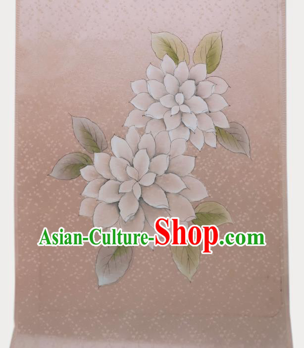 Asian Traditional Japanese Printing Pink Brocade Tapestry Japan Classical Kimono Silk Fabric Asian Traditional Japanese Printing Pink Brocade Tapestry Japan Classical Kimono Silk Fabric