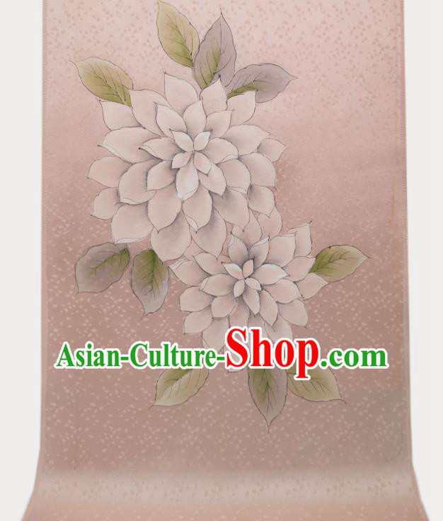 Asian Traditional Japanese Printing Pink Brocade Tapestry Japan Classical Kimono Silk Fabric Asian Traditional Japanese Printing Pink Brocade Tapestry Japan Classical Kimono Silk Fabric