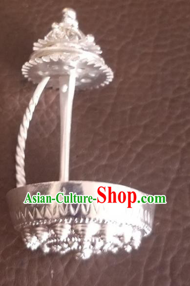 China Guizhou Miao Nationality Folk Dance Silver Hairpin Traditional Ethnic Woman Hair Accessories China Guizhou Miao Nationality Folk Dance Silver Hairpin Traditional Ethnic Woman Hair Accessories
