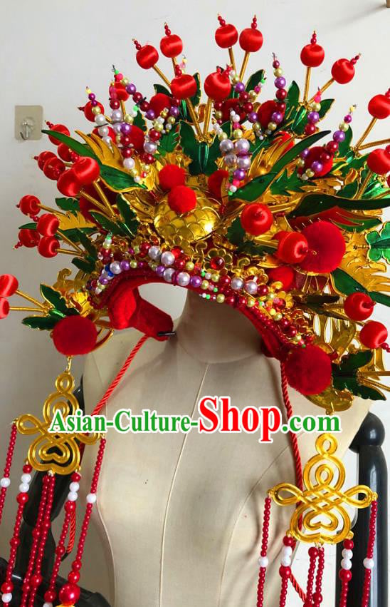 China Traditional Beijing Opera Headdress Handmade Phoenix Coronet Peking Opera Hat China Traditional Beijing Opera Headdress Handmade Phoenix Coronet Peking Opera Hat