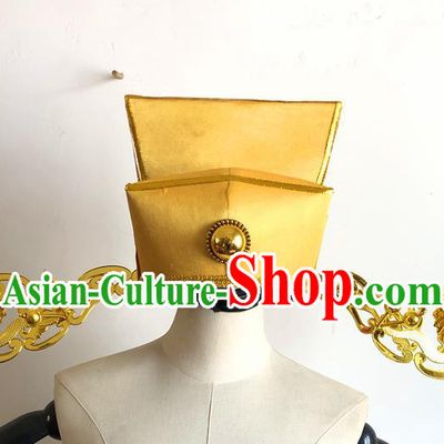 China Traditional Peking Opera God of Wealth Hat Ancient Official Headwear