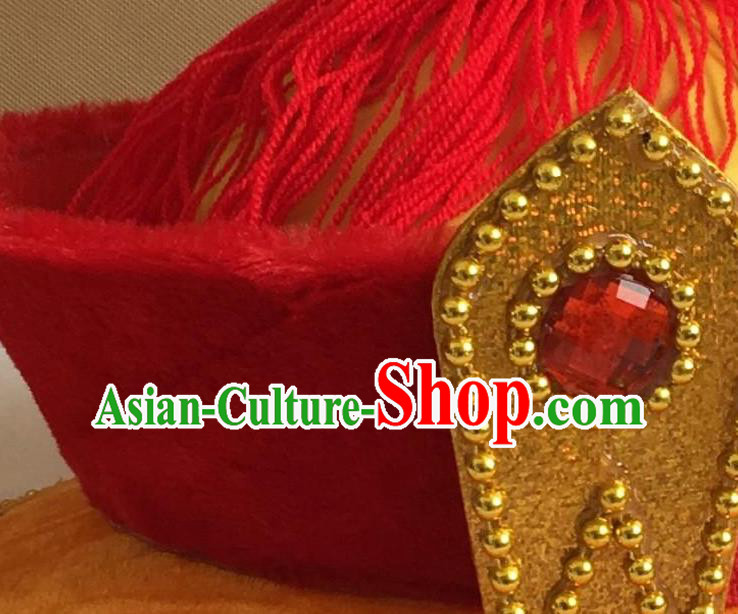 Chinese Ancient Qing Dynasty Emperor Headwear Peking Opera King Hat Chinese Ancient Qing Dynasty Emperor Headwear Peking Opera King Hat