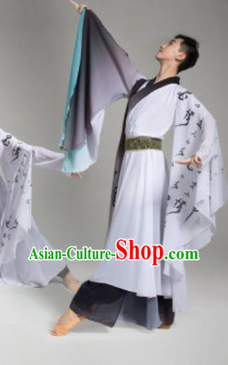 Chinese Classical Dance Costumes Male Ink Dance Clothing Martial Arts Garment for Men Chinese Classical Dance Costumes Male Ink Dance Clothing Martial Arts Garment for Men