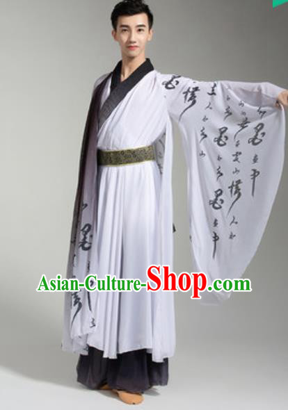 Chinese Classical Dance Costumes Male Ink Dance Clothing Martial Arts Garment for Men Chinese Classical Dance Costumes Male Ink Dance Clothing Martial Arts Garment for Men