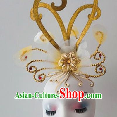 China Traditional Yangko Dance Hair Accessories Folk Dance Hair Clasp Handmade Stage Performance Headwear