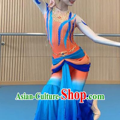 China Dunhuang Flying Apsaras Dance Costume Classical Dance Stage Performance Outfits