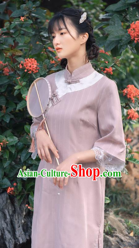 Chinese National Slant Opening Qipao Dress Traditional Clothing Young Lady Cheongsam Chinese National Slant Opening Qipao Dress Traditional Clothing Young Lady Cheongsam