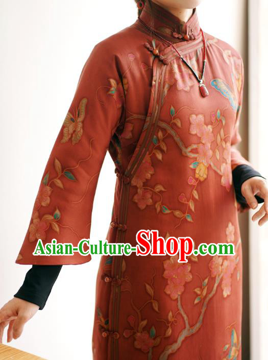 China Long Cheongsam Classical Pear Blossom Pattern Red Silk Qipao DressChina Long Cheongsam Classical Pear Blossom Pattern Red Silk Qipao Dress China Long Cheongsam Classical Pear Blossom Pattern Red Silk Qipao DressChina Long Cheongsam Classical Pear Blossom Pattern Red Silk Qipao Dress