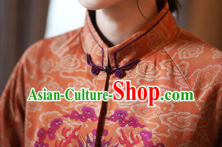 China Classical Women Overcoat Tang Suit Embroidered Jacket National Silk Clothing China Classical Women Overcoat Tang Suit Embroidered Jacket National Silk Clothing
