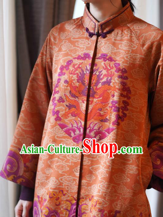 China Classical Women Overcoat Tang Suit Embroidered Jacket National Silk Clothing China Classical Women Overcoat Tang Suit Embroidered Jacket National Silk Clothing
