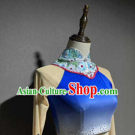 China Traditional Peking Opera Hua Tan Costumes Classical Dance Blue Outfits and Headwear China Traditional Peking Opera Hua Tan Costumes Classical Dance Blue Outfits and Headwear
