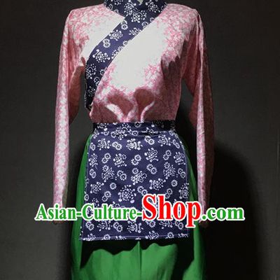 China Traditional Journey to the West Bai Gujing Stage Performance Costumes Ancient Village Girl Clothing