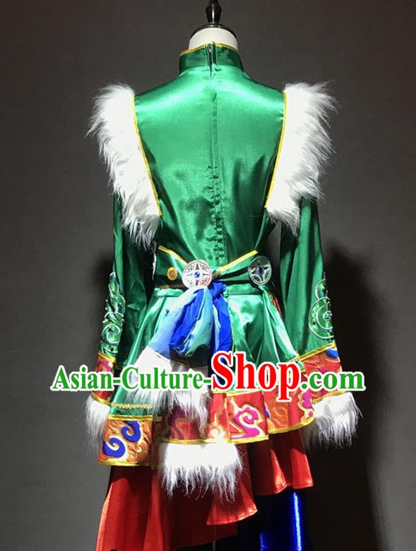 Chinese Zang Nationality Male Costumes Tibetan Ethnic Minority Folk Dance Outfits Chinese Zang Nationality Male Costumes Tibetan Ethnic Minority Folk Dance Outfits