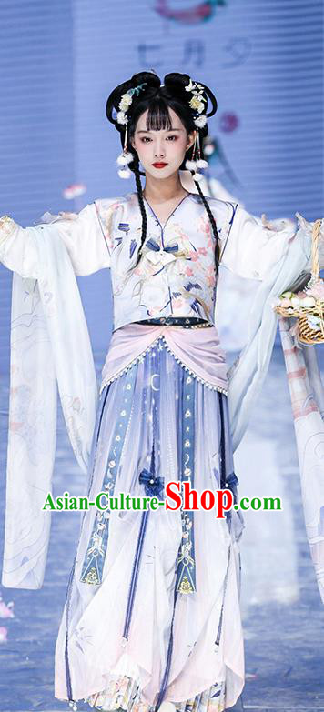 China Ancient Young Beauty Hanfu Dress Clothing Traditional Tang Dynasty Palace Lady Replica Costumes China Ancient Young Beauty Hanfu Dress Clothing Traditional Tang Dynasty Palace Lady Replica Costumes
