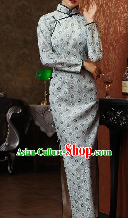 Chinese National Shanghai Beauty Costume Traditional Cheongsam Classical Dance Qipao Dress Chinese National Shanghai Beauty Costume Traditional Cheongsam Classical Dance Qipao Dress