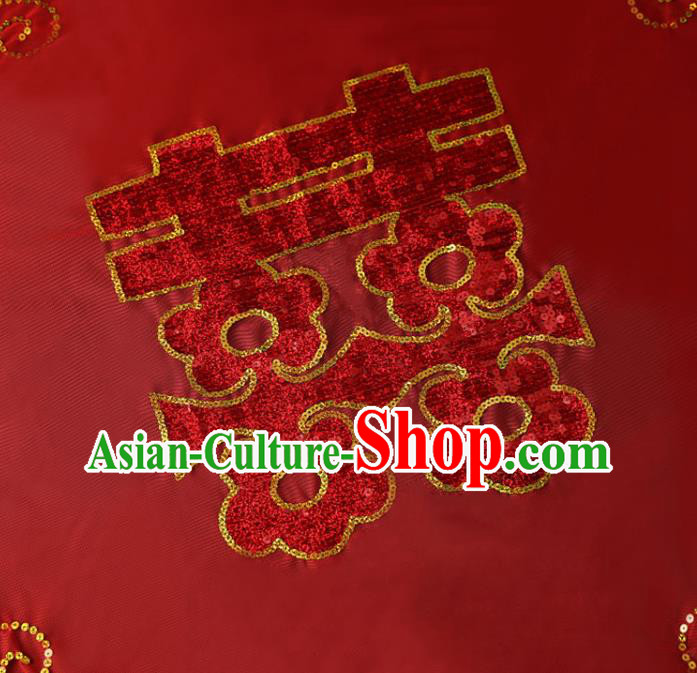 China Red Bridal Veil Kerchief Traditional Wedding Xiuhe Suit Embroidered Headdress China Red Bridal Veil Kerchief Traditional Wedding Xiuhe Suit Embroidered Headdress