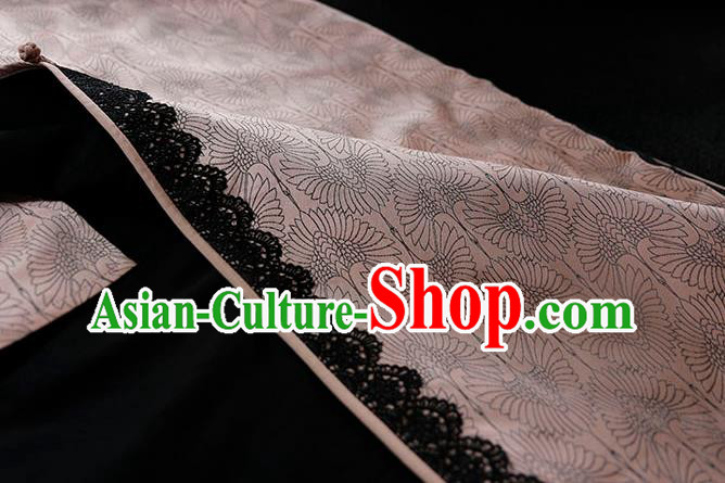 Republic of China Shanghai Woman Qipao Dress Traditional Minguo Classical Cranes Pattern Pink Cheongsam Republic of China Shanghai Woman Qipao Dress Traditional Minguo Classical Cranes Pattern Pink Cheongsam
