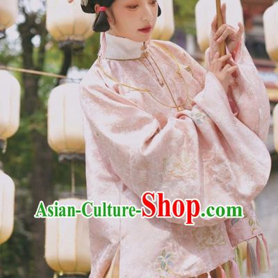 China Ancient Nobility Lady Hanfu Clothing Traditional Ming Dynasty Patrician Female Embroidered Costumes Full Set
