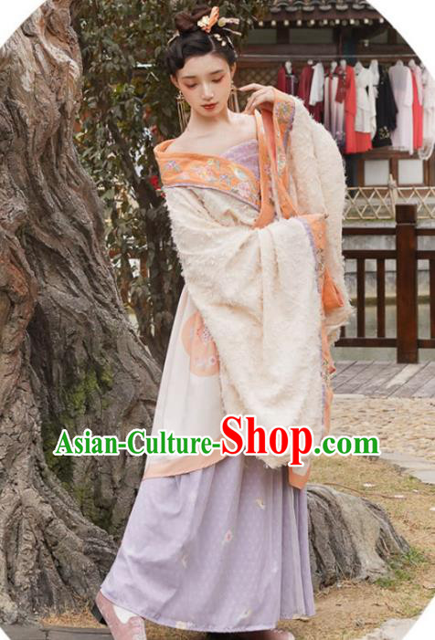 China Ancient Goddess Hanfu Dress Clothing Traditional Tang Dynasty Court Woman Embroidered Costumes China Ancient Goddess Hanfu Dress Clothing Traditional Tang Dynasty Court Woman Embroidered Costumes