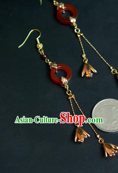 China Handmade Agate Earrings Jewelry Traditional Cheongsam Ear Accessories China Handmade Agate Earrings Jewelry Traditional Cheongsam Ear Accessories