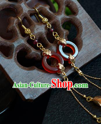 China Handmade Agate Earrings Jewelry Traditional Cheongsam Ear Accessories China Handmade Agate Earrings Jewelry Traditional Cheongsam Ear Accessories