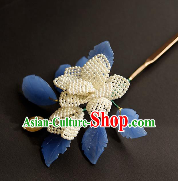 Chinese Traditional Song Dynasty Court Woman Hair Accessories Handmade Ancient Princess Pearls Hairpin Chinese Traditional Song Dynasty Court Woman Hair Accessories Handmade Ancient Princess Pearls Hairpin