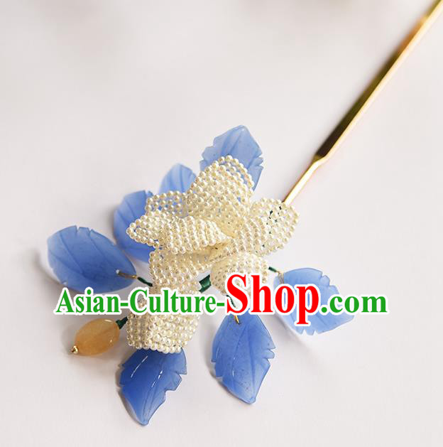 Chinese Traditional Song Dynasty Court Woman Hair Accessories Handmade Ancient Princess Pearls Hairpin Chinese Traditional Song Dynasty Court Woman Hair Accessories Handmade Ancient Princess Pearls Hairpin