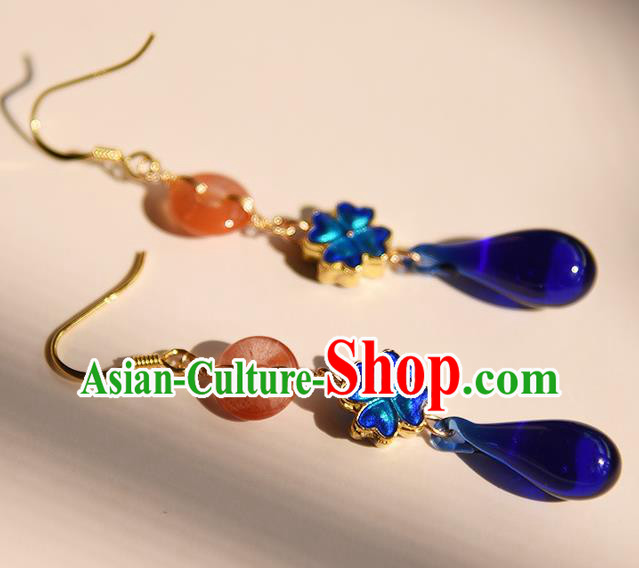 China Handmade Peace Buckle Earrings Jewelry Traditional Cheongsam Cloisonne Ear Accessories China Handmade Peace Buckle Earrings Jewelry Traditional Cheongsam Cloisonne Ear Accessories
