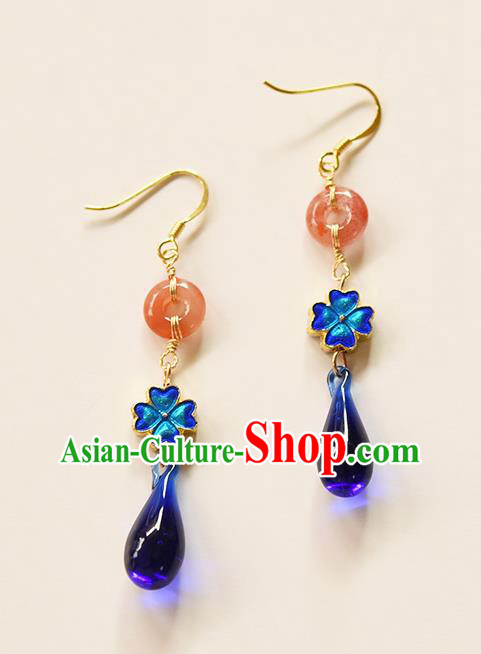 China Handmade Peace Buckle Earrings Jewelry Traditional Cheongsam Cloisonne Ear Accessories China Handmade Peace Buckle Earrings Jewelry Traditional Cheongsam Cloisonne Ear Accessories