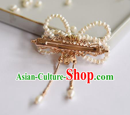 Chinese Ancient Hanfu Tassel Hairpin Traditional Ming Dynasty Princess Pearls Hair Claw Chinese Ancient Hanfu Tassel Hairpin Traditional Ming Dynasty Princess Pearls Hair Claw