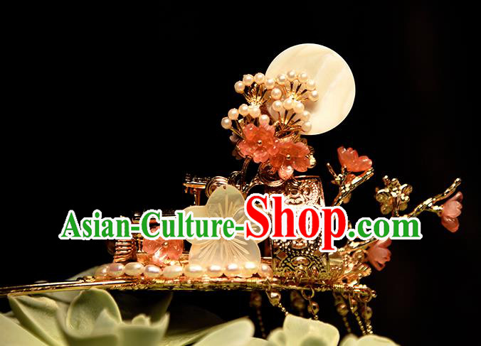 Chinese Traditional Wedding Shell Hair Stick Ancient Ming Dynasty Princess Tassel Hairpin Chinese Traditional Wedding Shell Hair Stick Ancient Ming Dynasty Princess Tassel Hairpin