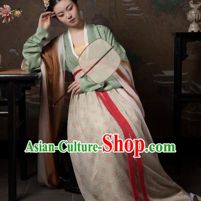 China Ancient Hanfu Costumes Traditional Song Dynasty Imperial Consort Historical Clothing for Women